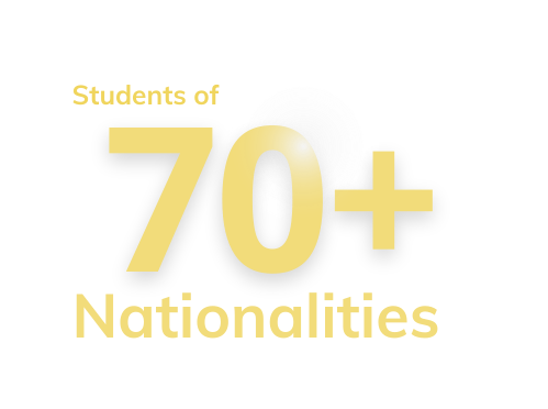 Students of more than 70 nationalities